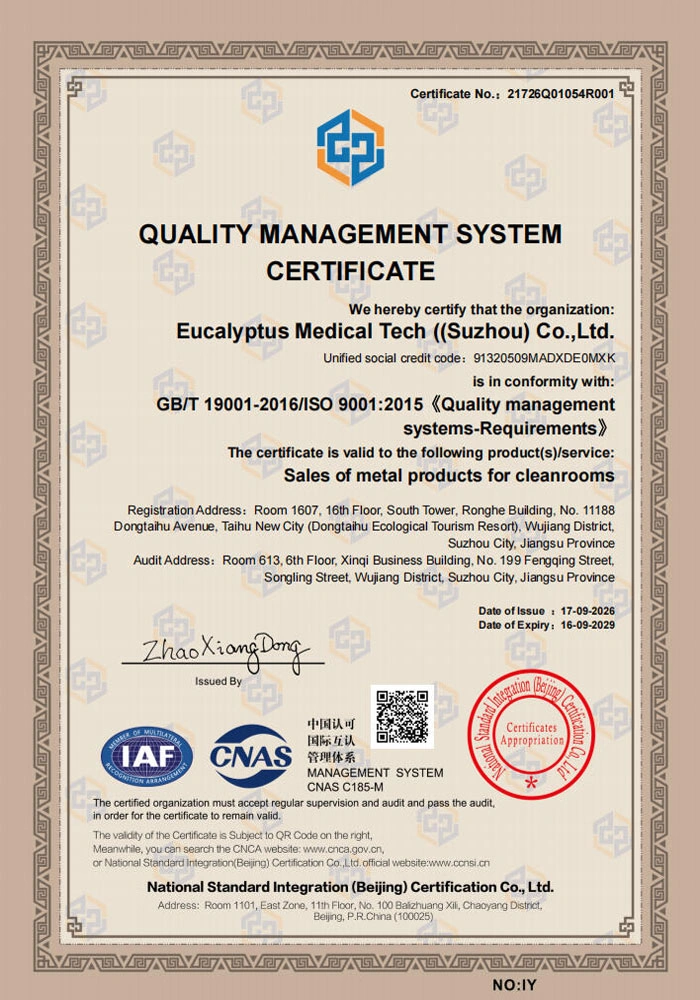 Eucalyptus ISO 9001 Certification